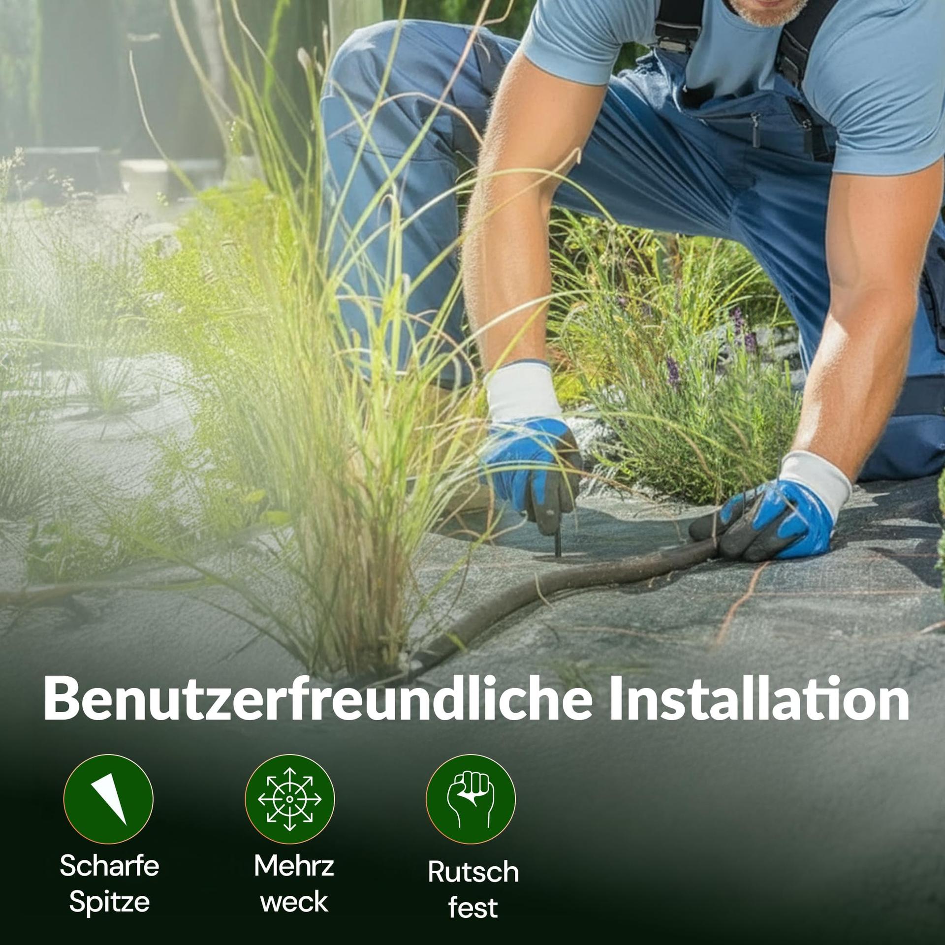 GARDENIX AquaPEG maakinnitusnaelad tilkvoolikule, plastik, must, 100 tk – lisavaade