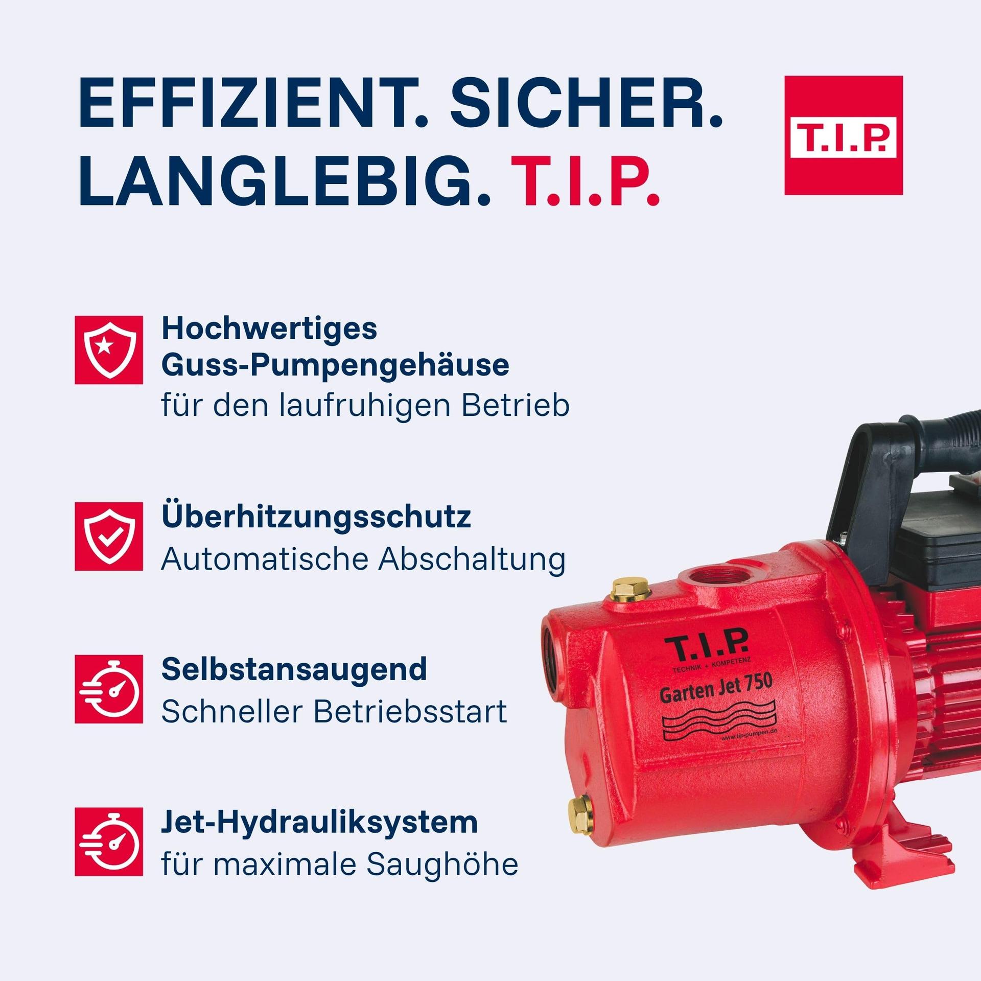 T.I.P. Garten-Jet 750 aiapump, malmkorpus, 2800 l/h, 4,2 bar – pilt 6