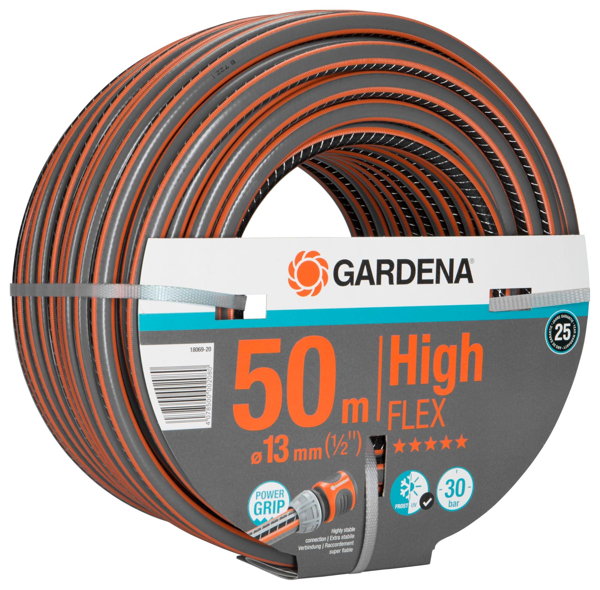 Gardena Comfort HighFLEX aiavoolik 13 mm (1/2″), 50 m – pakend ja tarvikud