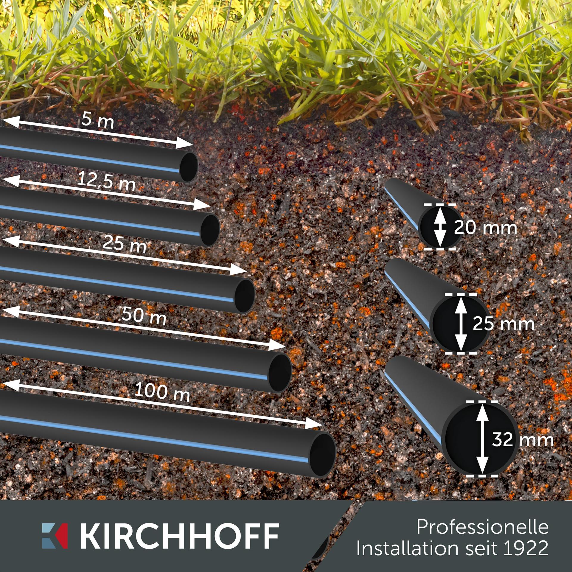 Kirchhoff HDPE veetoru kastmissüsteemile 25 mm x 50 m, must – pilt 8