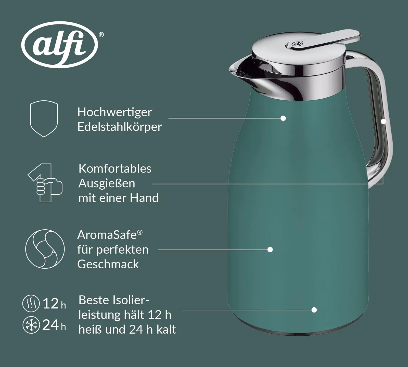 alfi Skyline termoskann 1 l klaassisuga, roheline matt – pilt 6