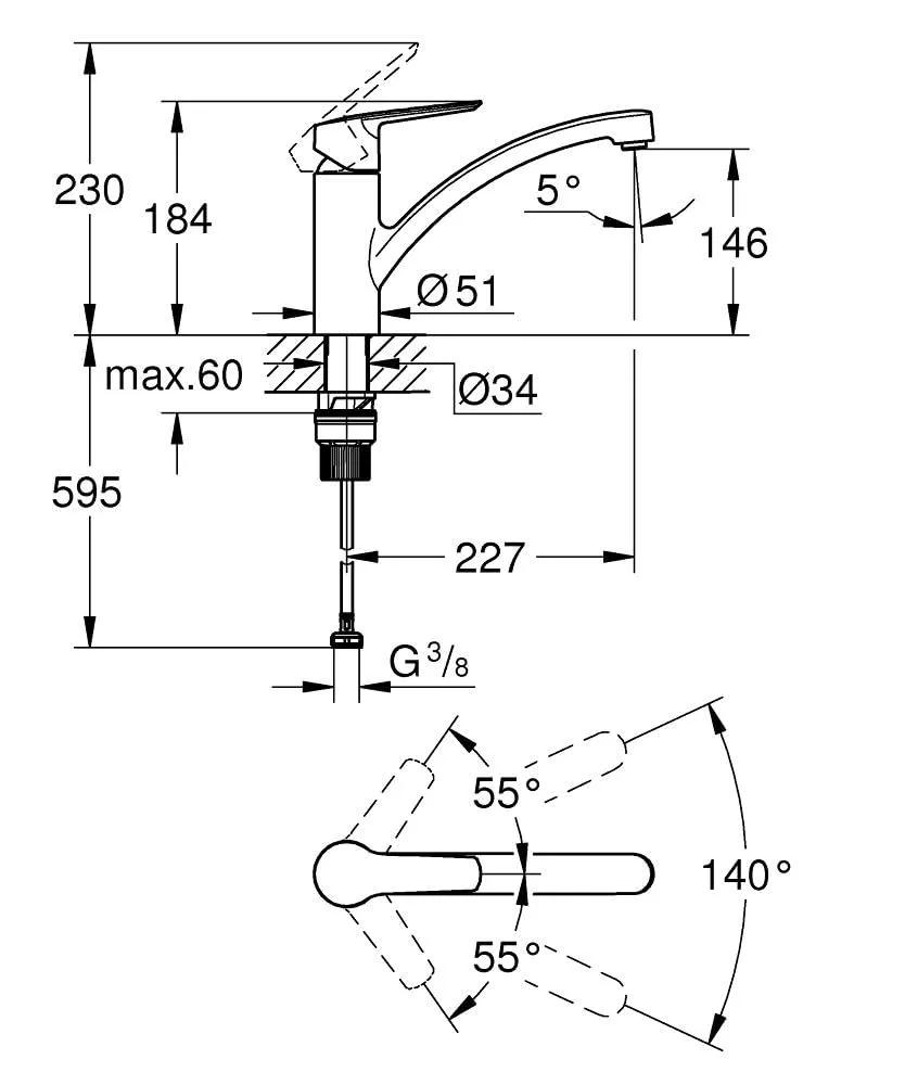GROHE Start köögisegisti madala tilaga, kroom, 30530002 – lisavaade