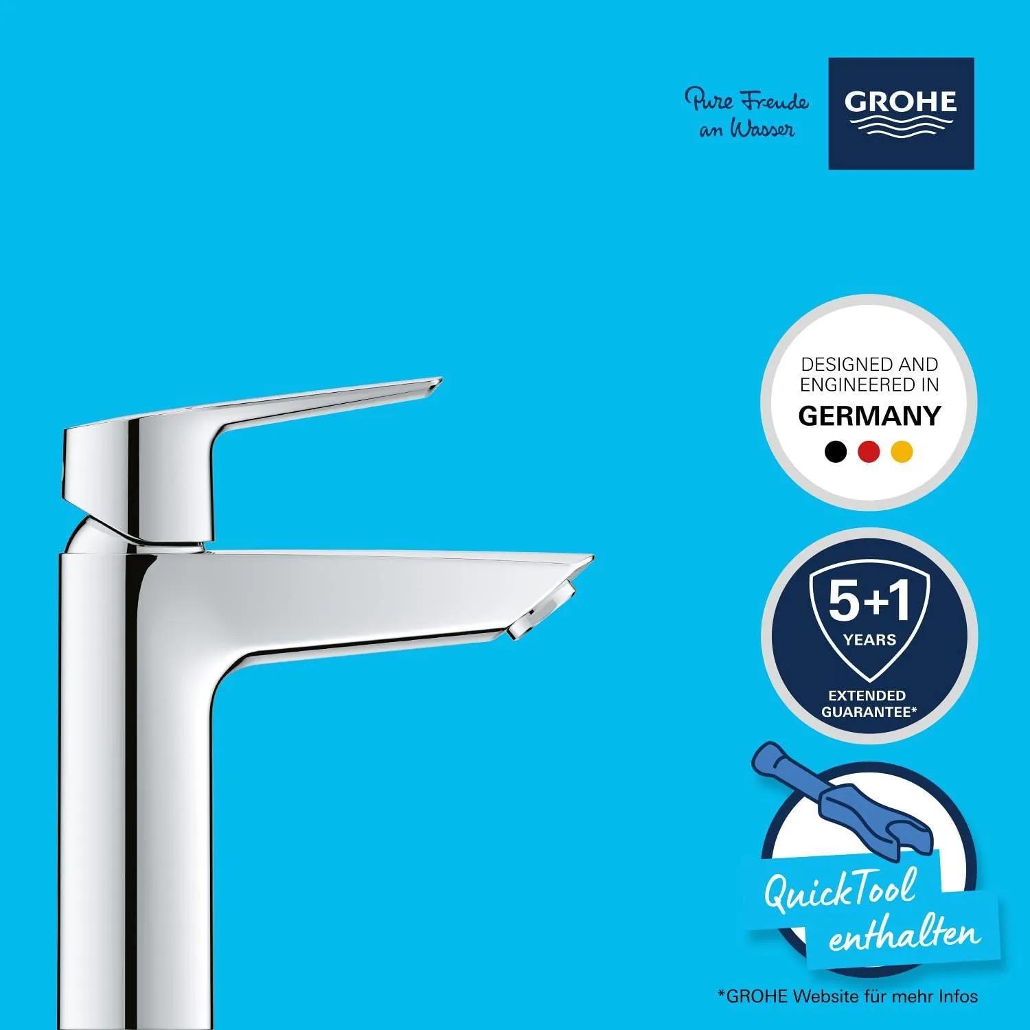 GROHE Start valamusegisti M-suurus, push-open põhjaklapiga, kroom – kasutusnäide