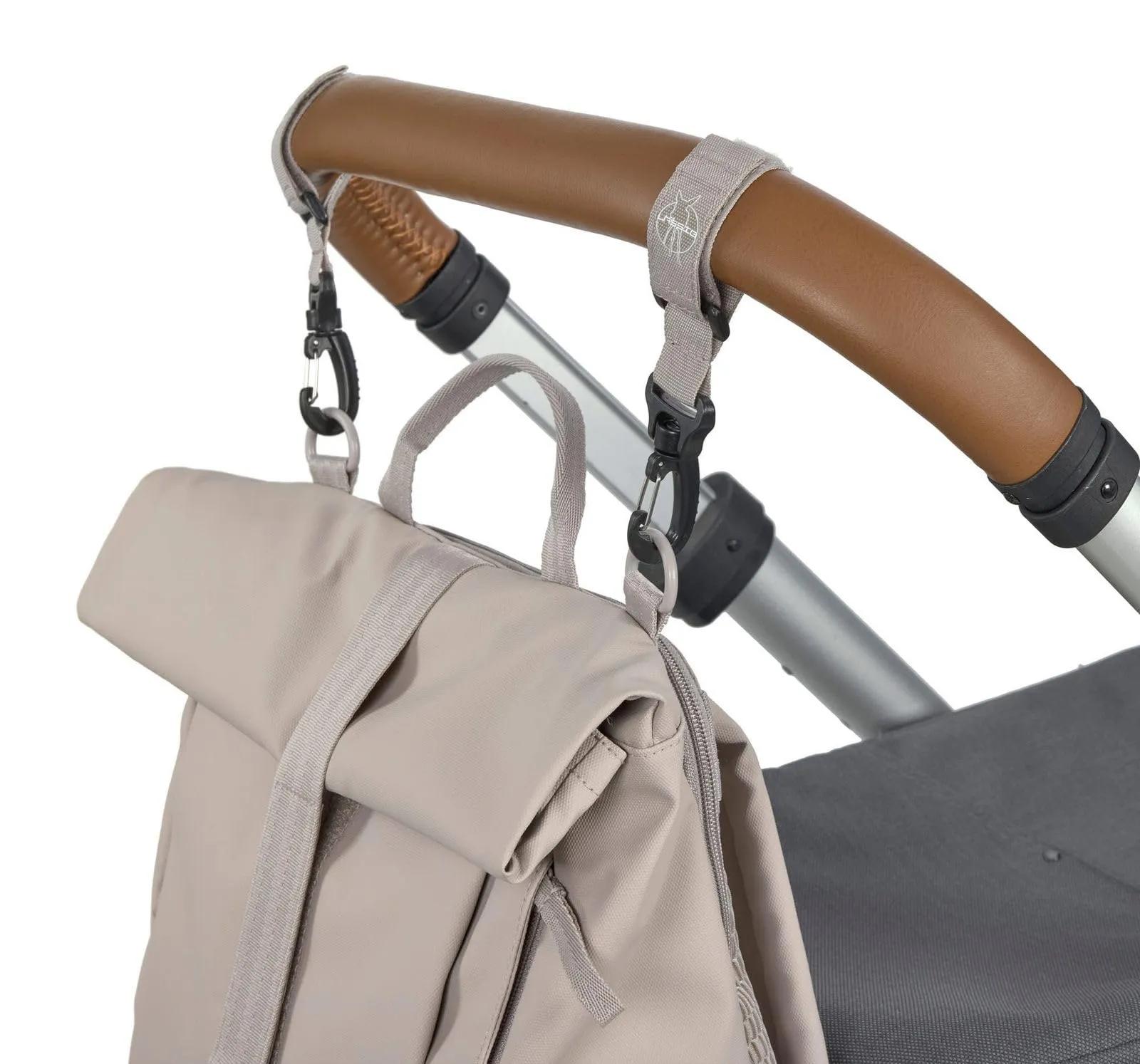 LÄSSIG Rolltop Up mähkmeseljakott 18–20 l, mähkimisalusega, taupe – lisavaade