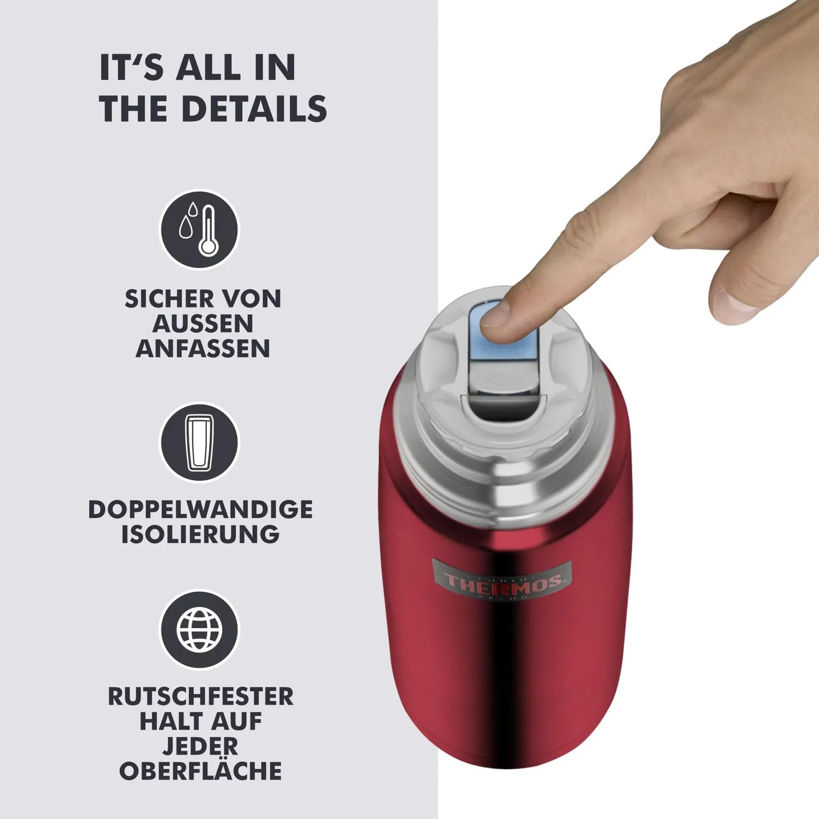 Thermos Light & Compact termos 0,75 l, 18 h kuum, tassiga, punane – pakend ja tarvikud