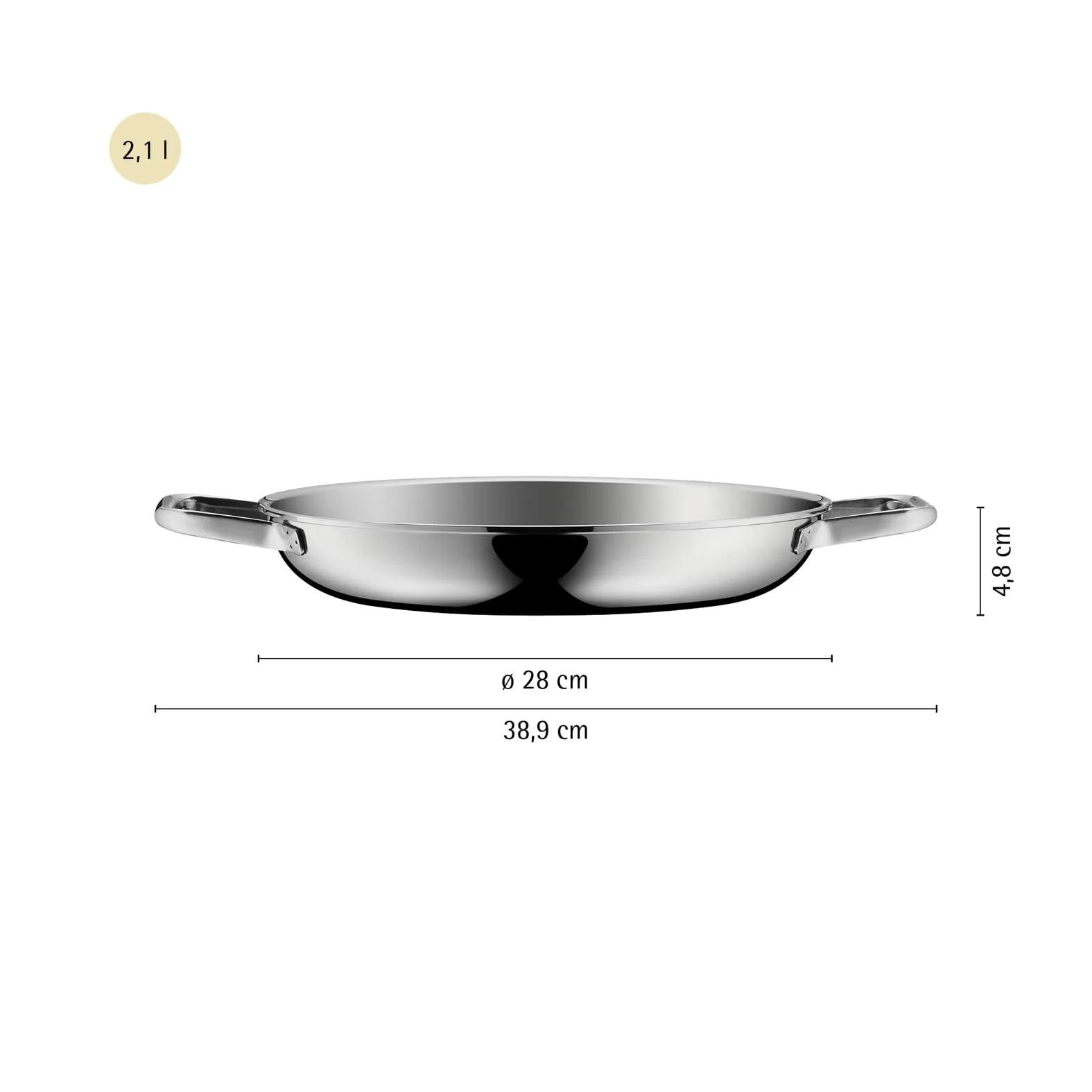 WMF Profi Resist panni mõõdud – läbimõõt 28 cm, kõrgus 4,8 cm
