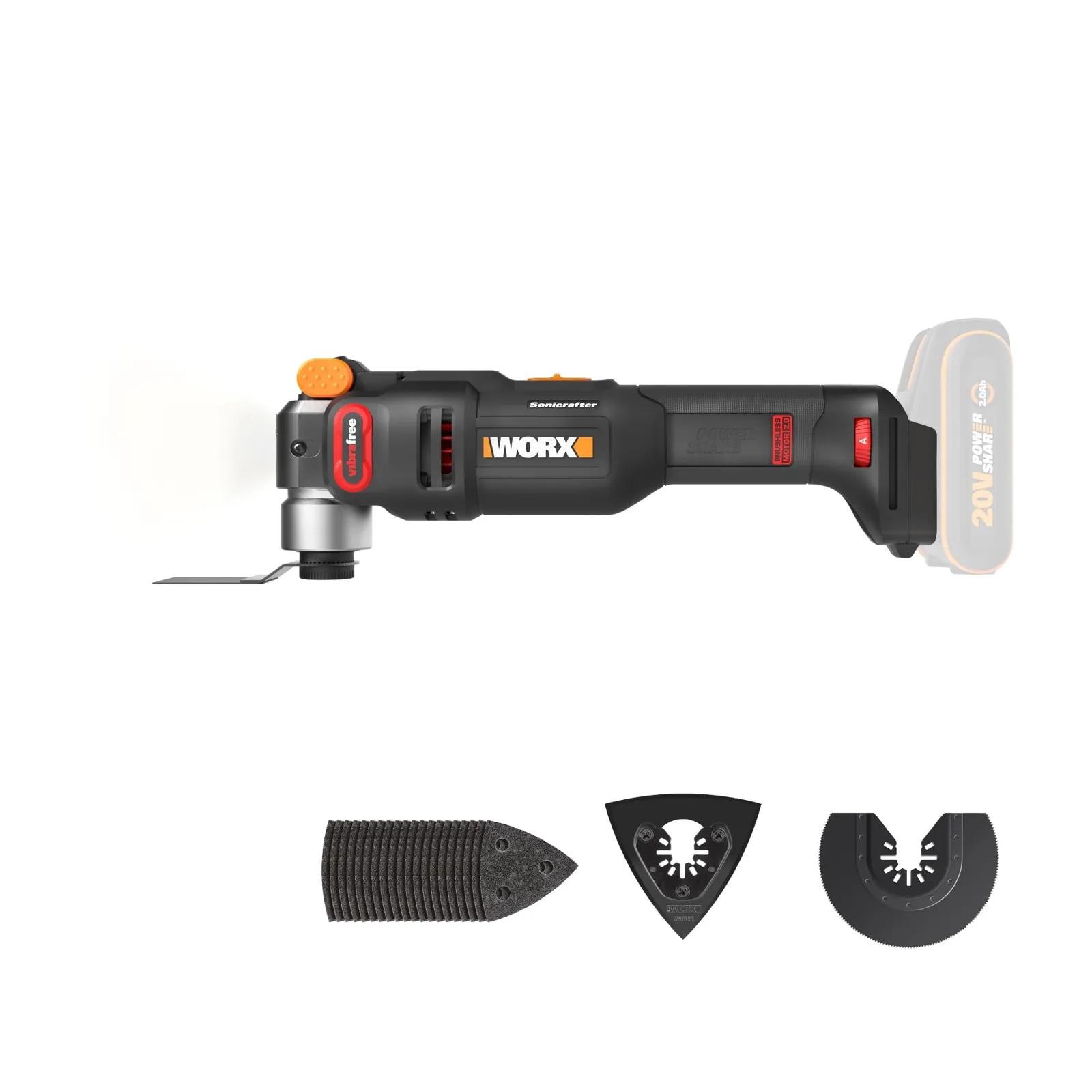 WORX Nitro WX698.9 aku multitööriist koos tarvikutega