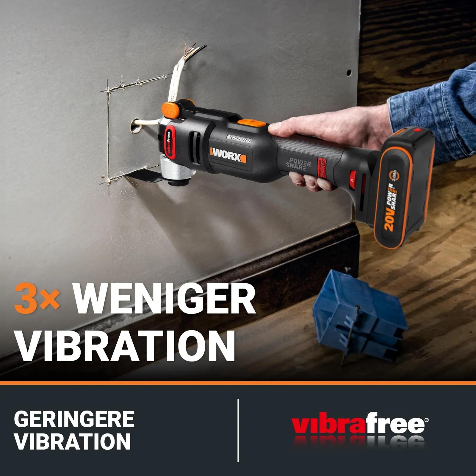 WORX Nitro WX698.9 aku multitööriist 20V, harjadeta, ilma akuta – pilt 6