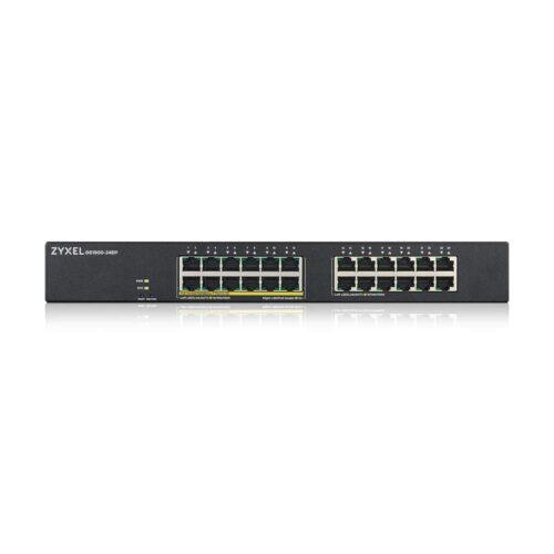 Zyxel 24-Port Gigabit PoE Lüliti | Nutikas haldus | Rack-paigaldus | 12 PoE+-porti 130 W eelarvega | VLAN