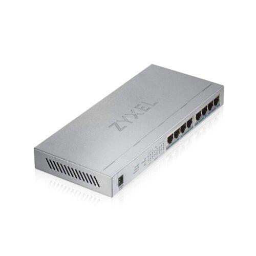 Zyxel Gigabit hallatamatu PoE+ lüliti 8 pordiga (kõik PoE) ja 60 W PoE eelarvega