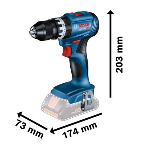 Bosch Professional 18V süsteemi aku löökpuurtrell GSB 18V-45 (pöörlemiskiirus 1.900 min⁻¹