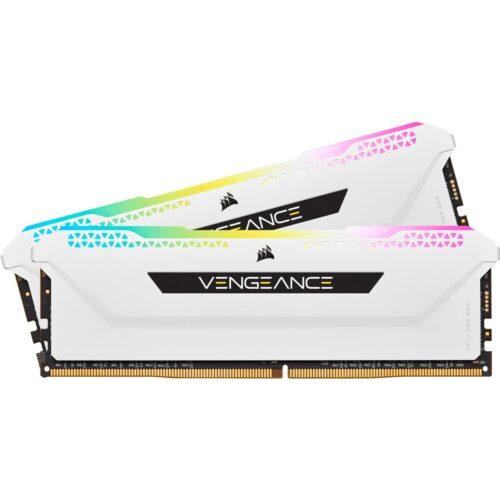 Corsair VENGEANCE RGB PRO SL 32GB (2x16GB) DDR4 3600 (PC4-28800) C18 1.35V Lauaarvuti Mälu - Valge