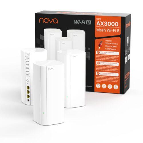 Tenda Nova MX12 Mesh WLAN WiFi 6 süsteem - AX3000 kaheribaline WiFi Mesh süsteem