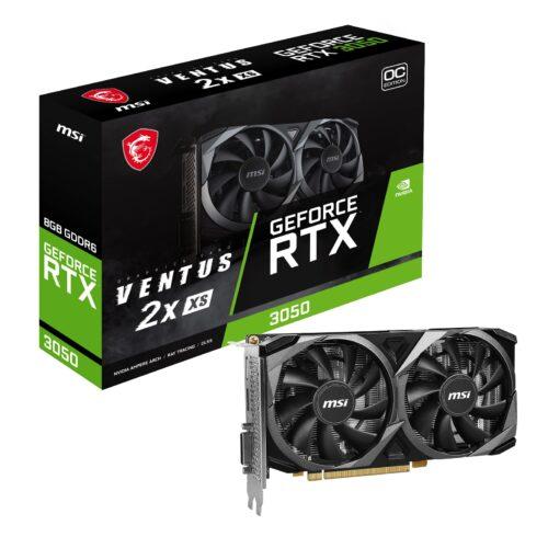 MSI GeForce RTX 3050 Ventus 2X XS 8G OC - 8GB GDDR6 mälu
