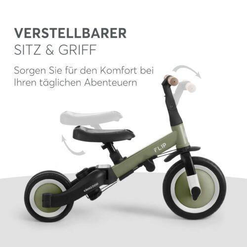 KikkaBoo FLIP 5-ühes kolmerattaline jooksuratas lastele 1–5 a, roheline, pilt 2