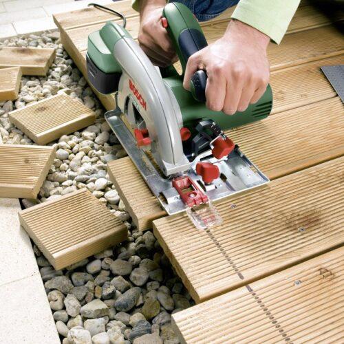 Bosch ketassaag PKS 55 A (täpne lõikamine puidus; 1200 W