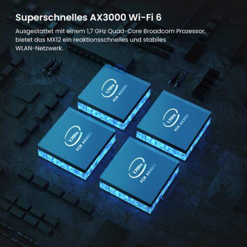 Tenda Nova MX12 Mesh WLAN WiFi 6 süsteem - AX3000 kaheribaline WiFi Mesh süsteem