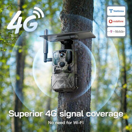 WOLFANG rajakaamera, 2.5K, 4G LTE, päikesepaneeliga, pilt 2