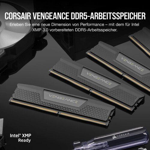 Corsair VENGEANCE DDR5 RAM 64GB (2x32GB) 6400MHz CL32 Intel XMP iCUE ühilduv arvuti mälu - Must (CMK64GX5M2B6400C32)