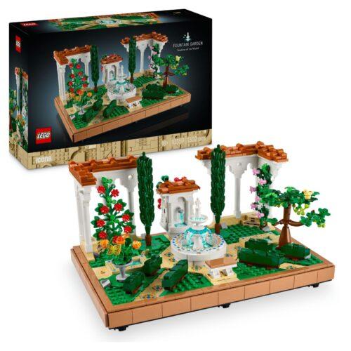 LEGO Icons Purskkaevuaed – Miniatuurne ehituskomplekt täiskasvanutele