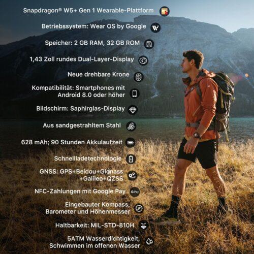 TicWatch Atlas nutikell meestele – Android Wear OS
