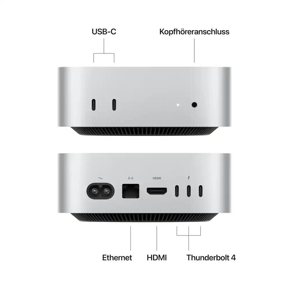 Apple Mac Mini lauaarvuti M4 kiibiga – 10-tuumaline CPU ja 10-tuumaline GPU