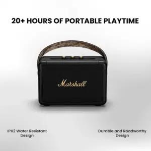 Marshall Kilburn II Bluetooth kaasaskantav veekindel kõlar – must ja messing