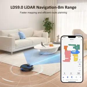 Lubluelu SL60D robottolmuimeja pesufunktsiooniga, 4500 Pa, lasernavigatsioon, sinine, pilt 2