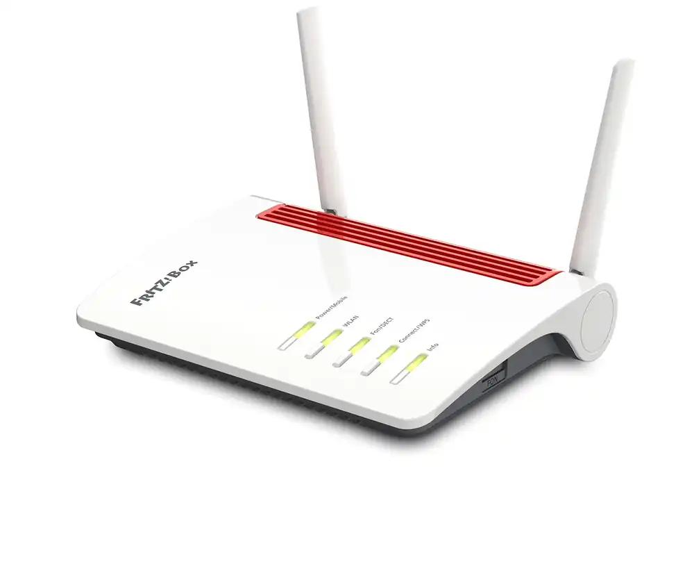 FRITZ!Box 6850 LTE ruuter (LTE-modem, kuni 150 MBit/s, WLAN AC+N kuni 866 MBit/s (5 GHz) ja 400 MBit/s (2,4 GHz), 4 x Gigabit-LAN, 1x USB 3.0)