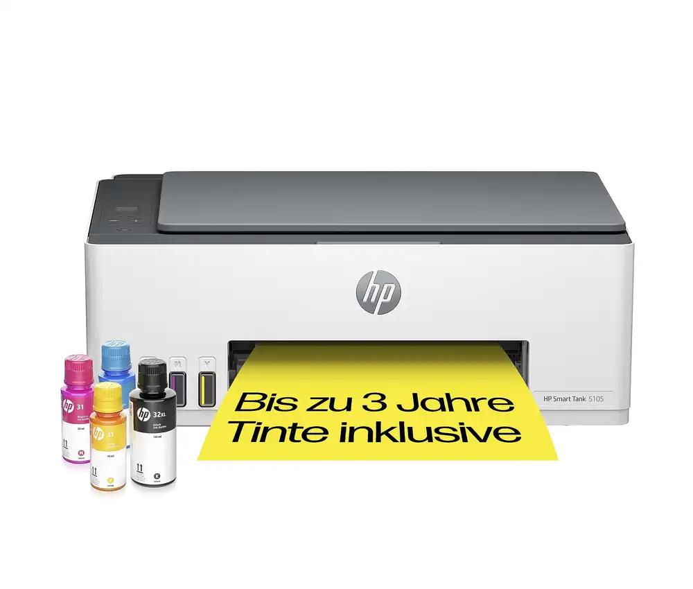 HP Smart Tank 5105 3-ühes multifunktsionaalne printer, 20€ Cashback (WiFi, mobiilne printimine) – 3 aastat tint kaasas, 3-aastane garantii, suur tindimahuti, kõrge trükikvaliteet