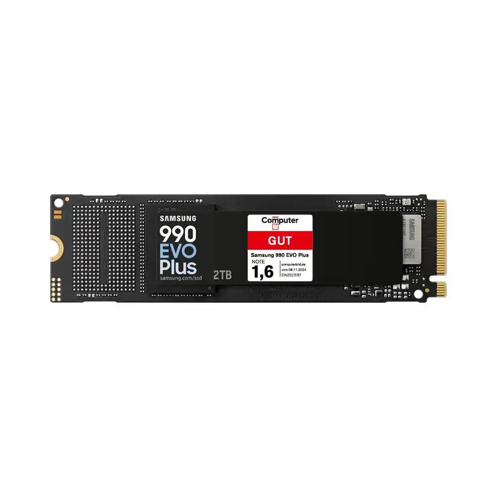 Samsung 990 EVO Plus NVMe M.2 SSD 2 TB, PCIe 4.0 x4 / PCIe 5.0 x2, NVMe 2.0 (2280), 7 250 MB/s lugemine, 6 300 MB/s kirjutamine, sisemine SSD mängude ja graafikatöötluse jaoks, MZ-V9S2T0BW