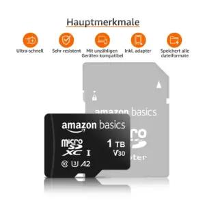 Amazon Basics MicroSDXC 1 TB SD-adapteriga