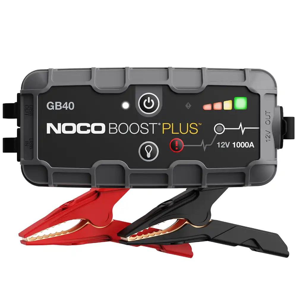 NOCO Boost Plus GB40 1000A 12V UltraSafe starthüppe akupank – liitium-starthüppeseade, autovoolu-booster ja HD-starthüppekaablid kuni 6,0-liitriste bensiinimootorite ja 3,0-liitriste diiselmootorite jaoks
