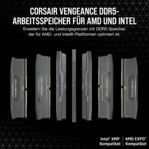 CORSAIR Vengeance DDR5 32GB (2x16GB) DDR5 6000MHz CL36 AMD Expo Intel XMP iCUE Ühilduv Arvutimälu - Hall (CMK32GX5M2E6000Z36)