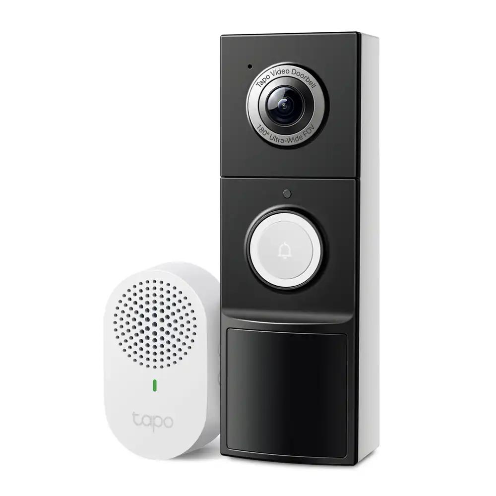 Tapo D235 Videouksekell – Aku või Kaabliga, 2K 5MP Kaamera, 180° Vaateväli, Öövärvidega Nägemine, 10000mAh Aku, Alexa Ühilduvus