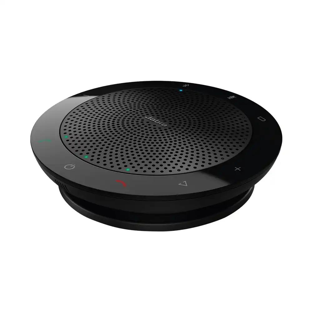 Jabra Speak 510 kõlar – kaasaskantav Bluetooth kõlar, konverentsikõlar – ühendub sülearvutite, nutitelefonide ja tahvelarvutitega – USB-ühendus, must