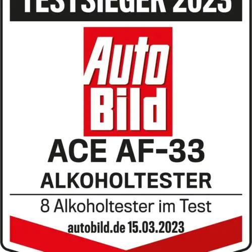 ACE AF-33 Alkometer - AUTO BILD testivõitja (2022/23) - politseitäpsusega alkoholi-/promilletester