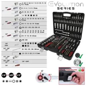KS Tools 917.0779 1/4"+3/8"+1/2" mutrivõtmete komplekt