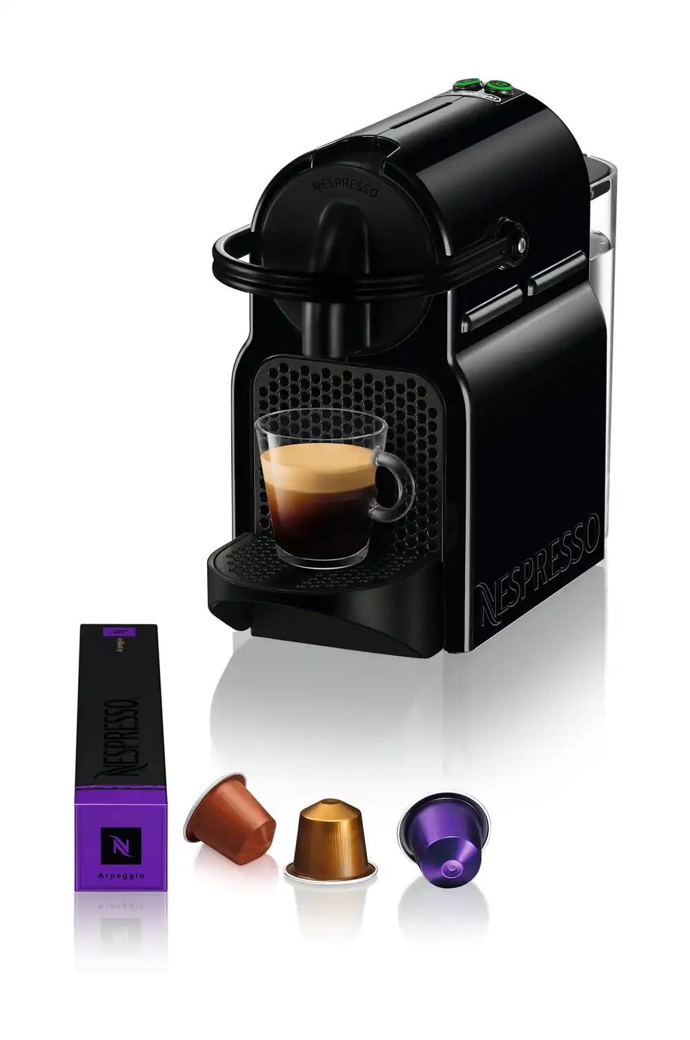 Nespresso De’Longhi EN 80.B Inissia kapselkohvimasin, kõrgsurvepump ja energiasäästufunktsioon, automaatne väljalülitus 9 minuti pärast, espressoks ja lungoks, 0.7 l veepaak, must