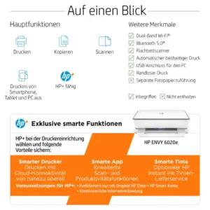HP ENVY 6020e Multifunktsionaalne Printer – 3-kuuline tasuta printimine HP Instant Inkiga
