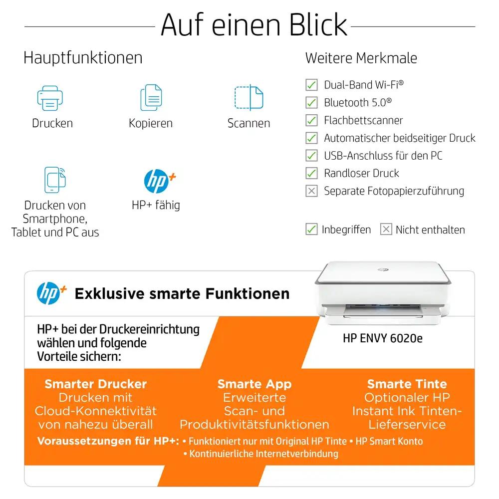 HP ENVY 6020e multifunktsionaalne tindiprinter, WiFi, AirPrint, kahepoolne printimine, pilt 2
