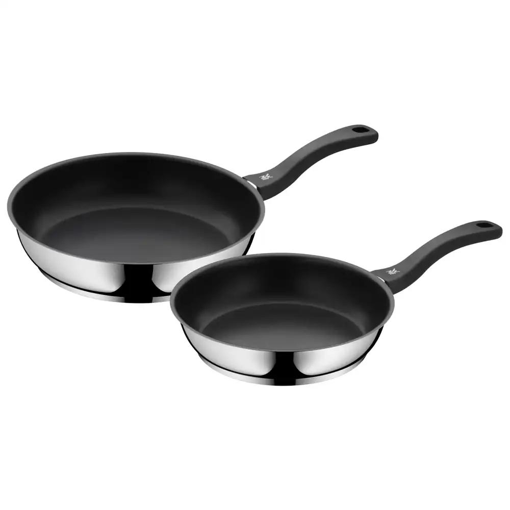 WMF Devil pannide komplekt, 2-osaline, praepann 28 cm + 24 cm, induktsioon, Cromargan roostevaba teras, mittenakkuva kattega, plastikust käepide