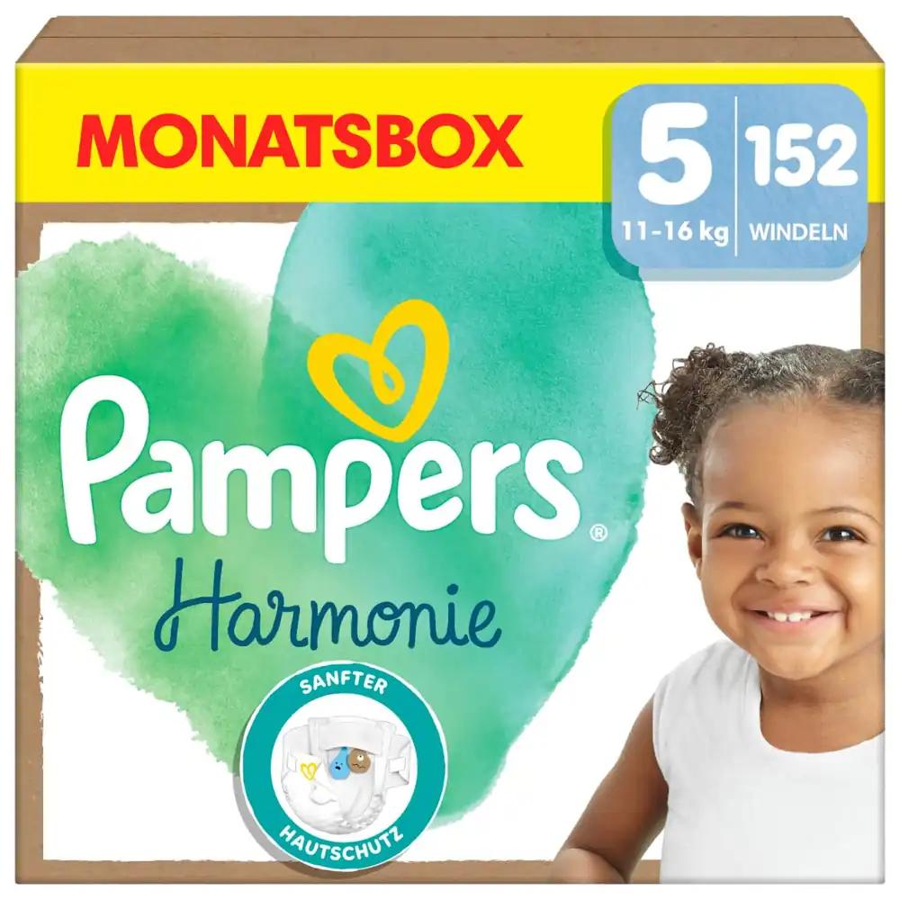 Pampers beebimähkmed suurus 5 (11-16 kg) Harmonie, KUUKAST, õrn nahakaitse ja taimset päritolu koostisosad, 152 tükki