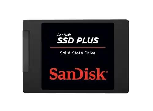 SanDisk SSD Plus sisemine SSD kõvaketas 1 TB (kiirem käivitamine, väljalülitamine ja laadimine, lugemiskiirus 535 MB/s, kirjutamiskiirus 350 MB/s, põrutuskindel)