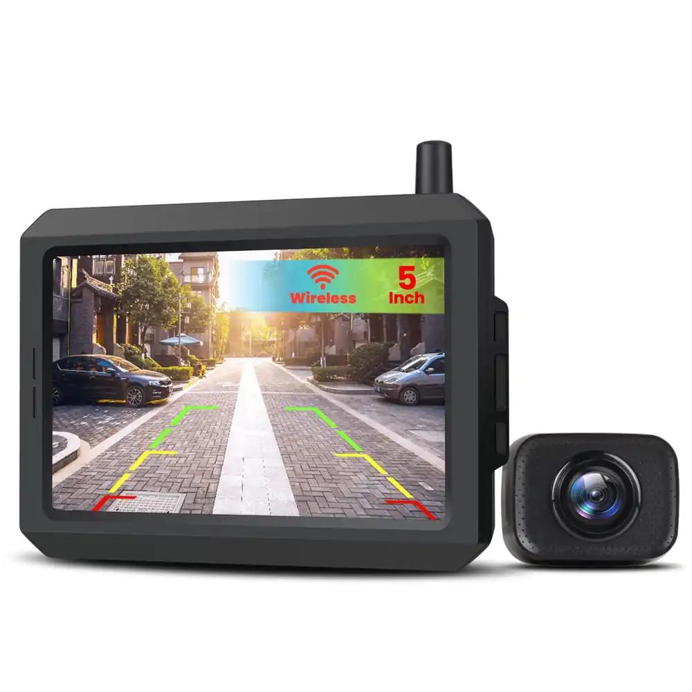 AUTO-VOX W7 5“ LCD Juhtmevaba Digitaalne Tagurdamiskaamera Komplekt, Sisseehitatud Saatjaga, Traadita Parkimisabi, IP68 Veekindel Öine Nägemine