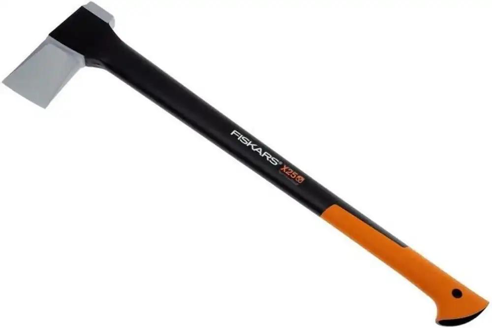Fiskars lõhkumiskirves, terakaitse ja transpordikaitsega, pikkus: 72 cm, mittenakkuv kattega, kvaliteetne terasest tera / klaaskiuga tugevdatud plastist vars, must/oranž, X25–XL, 2,4 kg, 1015643