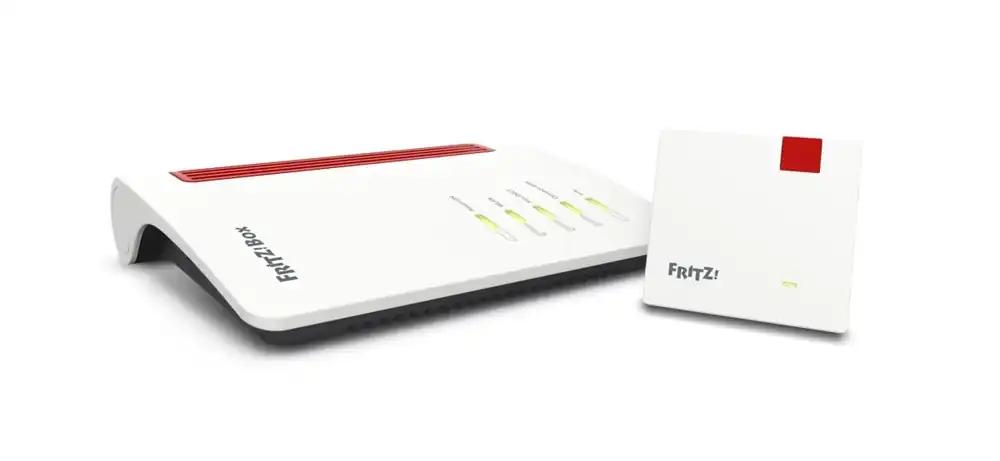FRITZ!Mesh komplekt: FRITZ!Box 7530 AX (Wi-Fi 6 ruuter, 1.800 MBit/s + 600 MBit/s) ja FRITZ!Repeater 1200 AX (Wi-Fi 6 kordaja, 2.400 MBit/s + 600 MBit/s, saksakeelne versioon)