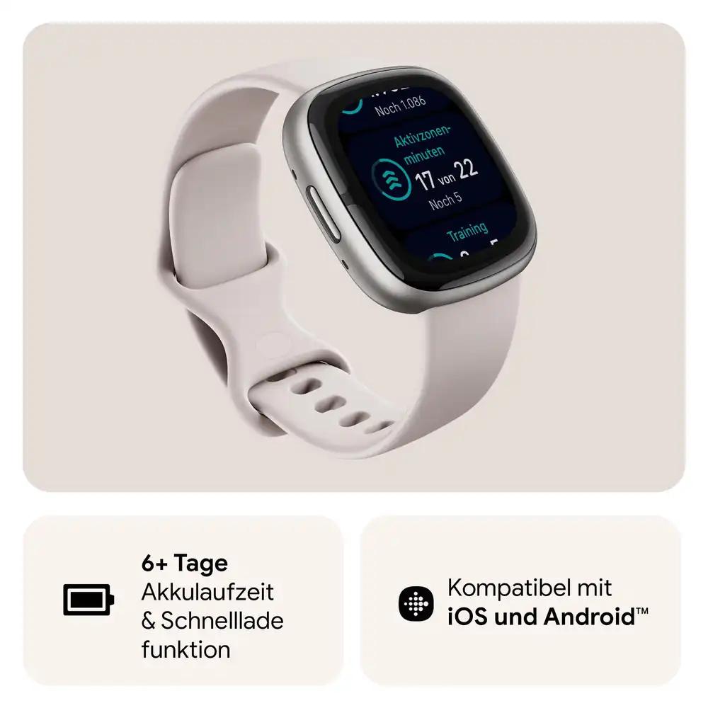 Google Fitbit Sense 2 – Nutikell naistele ja meestele – Fitness-kell sisseehitatud GPS-i ja telefonifunktsiooniga – Tervise jälgimine stressi halduse