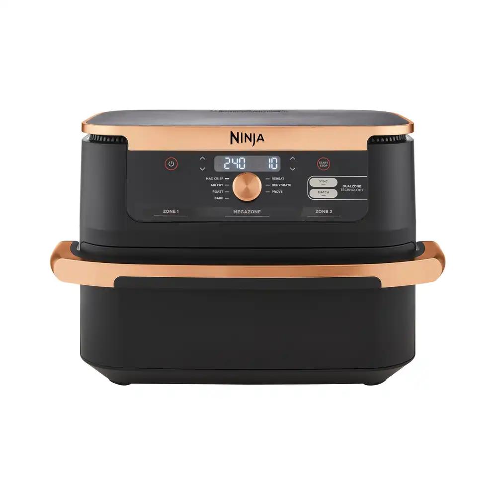 Ninja Foodi FlexDrawer Dual Zone kuumaõhufritüür, 10,4L eemaldatava eraldajaga, mittenakkuv kate, nõudepesumasinas pestav korv, 7-ühes, Must & Vask, AF500EUCP