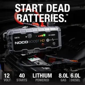 NOCO Boost HD GB70 2000A 12V UltraSafe stardikäivitus ja Powerbank – auto aku hüppestarter